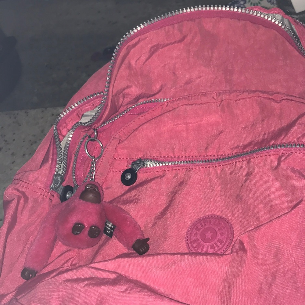 it’s a pink kipling backpack for school ad travel